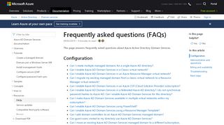 
                            4. Frequently asked questions about Azure AD Domain Services ...