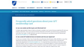 
                            5. Frequently asked questions about your AFT membership card ...