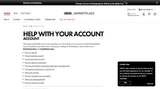 
                            5. Frequently Asked Questions Account | ASOS Marketplace