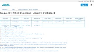 
                            2. Frequently Asked Questions - Admin's Dashboard