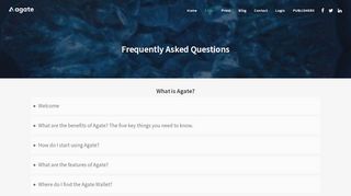 
                            4. Frequently Asked Questions – Agate