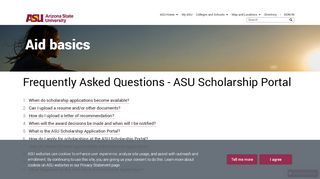 
                            3. Frequently Asked Questions - ASU Scholarship Portal | ASU Students