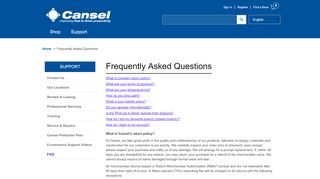 
                            2. Frequently Asked Questions | Cansel