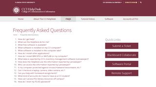 
                            2. Frequently Asked Questions - CCI HelpDesk - Florida State University