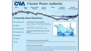 
                            7. Frequently Asked Questions | Chester Water Authority | The Official ...