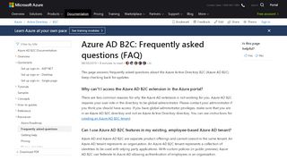 
                            6. Frequently asked questions (FAQ) for Azure Active ...