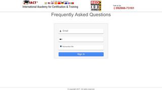 
                            3. Frequently Asked Questions - iactglobal.in