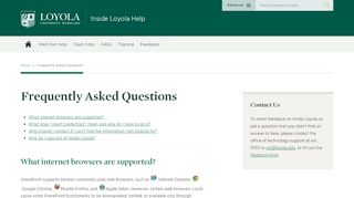 
                            2. Frequently Asked Questions - Inside Loyola Help - Loyola ...