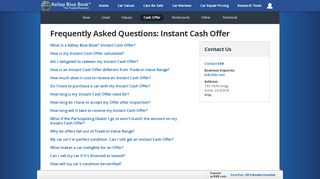 
                            11. Frequently Asked Questions: Instant Cash Offer - kbb.com