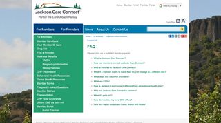 
                            8. Frequently Asked Questions - Jackson Care Connect