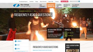 
                            6. Frequently Asked Questions - Olin College