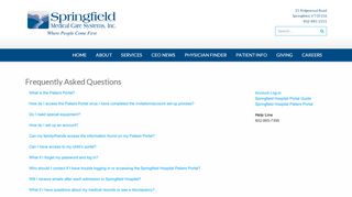 
                            3. Frequently Asked Questions | Springfield Medical Care Systems