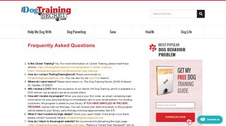 
                            4. Frequently Asked Questions - The Dog Training Secret - The ...