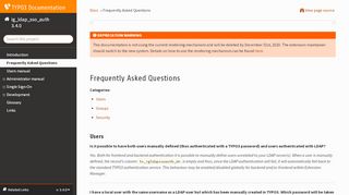 
                            4. Frequently Asked Questions - TYPO3 Documentation