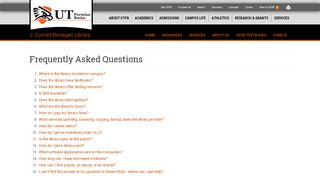 
                            3. Frequently Asked Questions - UTPB