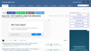 
                            1. Freshers Walk-In, Off-Campus Jobs - chetanasforum.com
