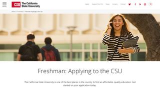 
                            4. Freshman: Applying to the CSU | CSU - California State University