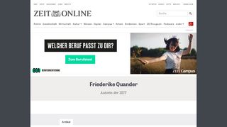 
                            8. Friederike Quander | Autoren | ZEIT ONLINE