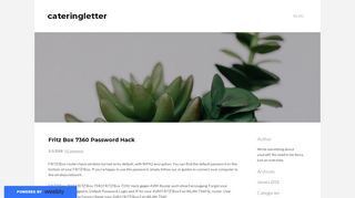 
                            2. Fritz Box 7360 Password Hack - cateringletter