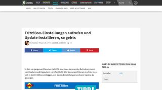 
                            11. Fritz!Box-Einstellungen aufrufen und Update …