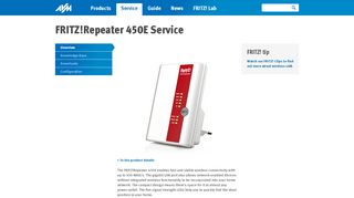 
                            6. FRITZ!Repeater 450E Service - Overview - AVM …