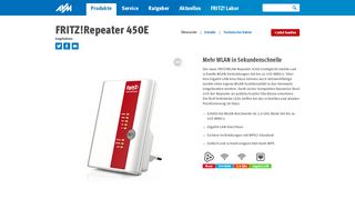 
                            9. FRITZ!WLAN Repeater 450E | Übersicht | AVM …