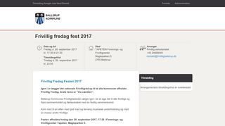 
                            5. Frivillig fredag fest 2017 - ballerup.nemtilmeld.dk