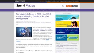 
                            6. From Watch to Know in 2019: How APEX Analytix is Transforming SIM