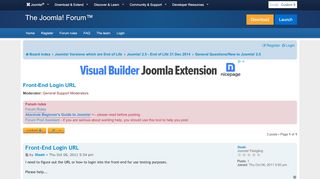 
                            8. Front-End Login URL - Joomla! Forum - …