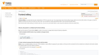 
                            5. Frontend editing - TYPO3Wiki - wiki.typo3.org