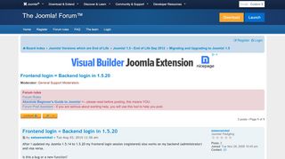 
                            1. Frontend login = Backend login in 1.5.20 - Joomla! Forum ...