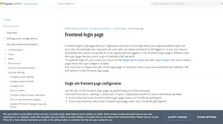 
                            5. Frontend login page - Sitefinity CMS Administration - Progress Software
