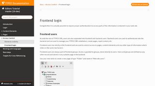 
                            2. Frontend login - TYPO3 Documentation