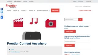 
                            9. Frontier Content Anywhere - Frontier Business