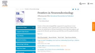 
                            8. Frontiers in Neuroendocrinology - Journal - Elsevier