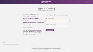 
                            2. Frontline Applicant Tracking Login - Anytown, USA