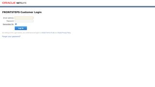 
                            5. FRONTSTEPS Customer Login - NetSuite