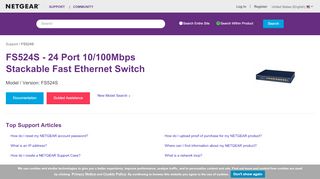 
                            2. FS524S | Product | Support | NETGEAR