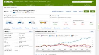 
                            2. FSENX - Fidelity ® Select Energy Portfolio | Fidelity Investments
