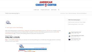 
                            7. FSNB Online Banking Sign-In - American Credit …