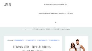 
                            5. FTC EAD AVA LOGIN – CURSOS E CONCURSOS - …