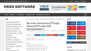 
                            3. ftp-anon: Anonymous FTP login allowed (FTP code 230 ...