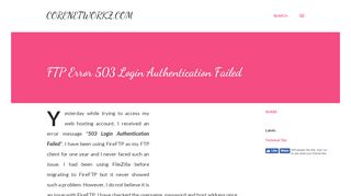 
                            2. FTP Error 503 Login Authentication Failed - …