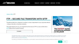 
                            2. FTP – Use of SSH/SFTP Instead Recommended | SSH.COM