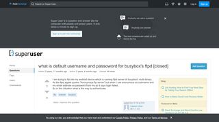 
                            2. ftp - what is default username and passoword for busybox's ftpd ...