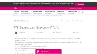 
                            4. FTP Zugang zum Speedport W724V | Telekom hilft Community