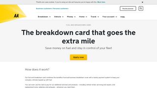 
                            3. Fuel and Breakdown Card | AA