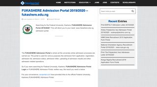 
                            1. FUKASHERE Admission Portal 2019/2020 - fukashere.edu.ng ...