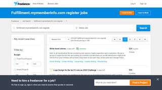 
                            11. Fulfillment.mymemberinfo.com register Jobs, Employment | Freelancer