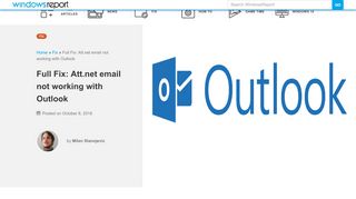 
                            8. Full Fix: Att.net email not working with Outlook - Windows Report